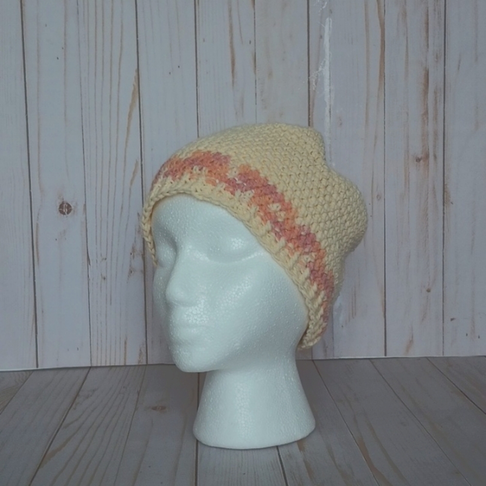 Hand crocheted slouch beanie
